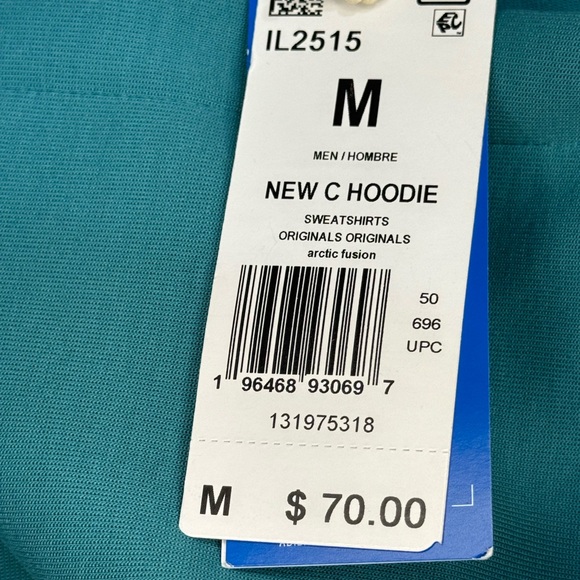 Adidas Hooded Sweatshirt size Medium NWT - Picture 6 of 6